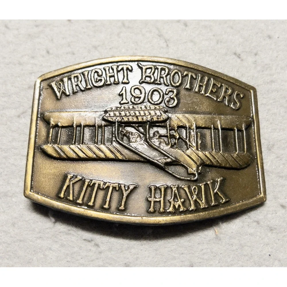 Wright Brothers Kitty Hawk 1903 Belt Buckle‎ First In Flight